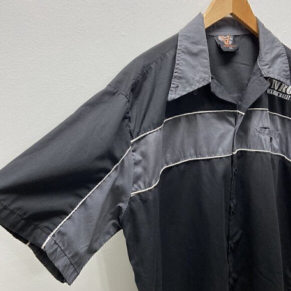 Sturgis Black Hills Rally 2016 Black 2XL Short Sleeve Button Men's Shirt - Picture 3 of 7